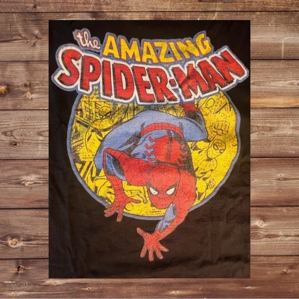 Hanes The Amazing Spider-Man Graphic Tee 5XL Men’s – Comic Book Style, Black